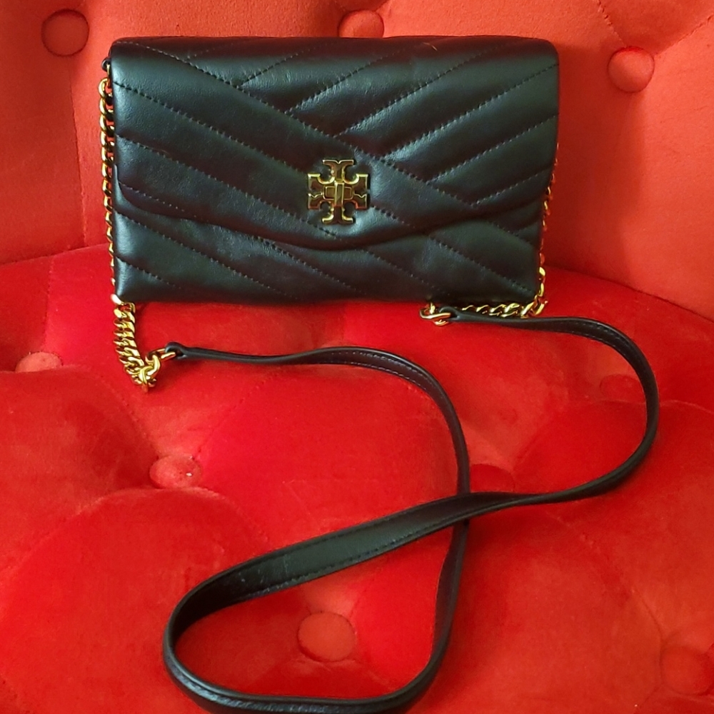 Tory Burch Mini Authentic Black Leather Crossbody